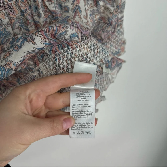 J. Crew Smocked Cotton Cropped Bohemian Cottagecore Top In Liberty Fabric - Picture 3 of 4